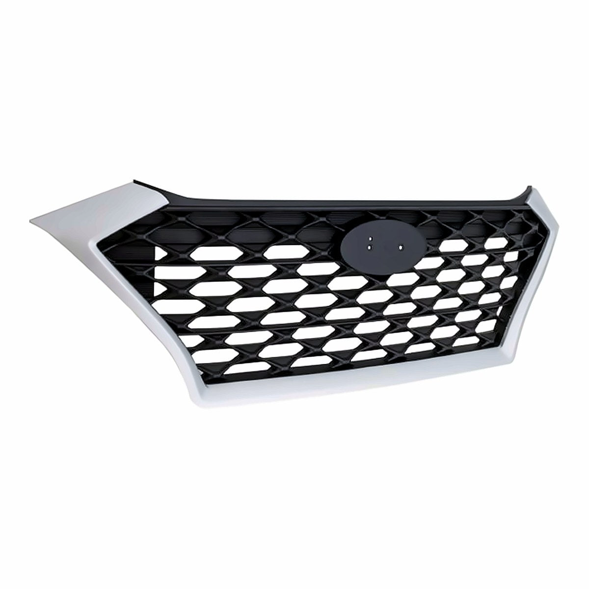 2019-2021 Hyundai Tucson Grille Ptd Black With Silver Frontame Without Camera – Side View (HY1200225)