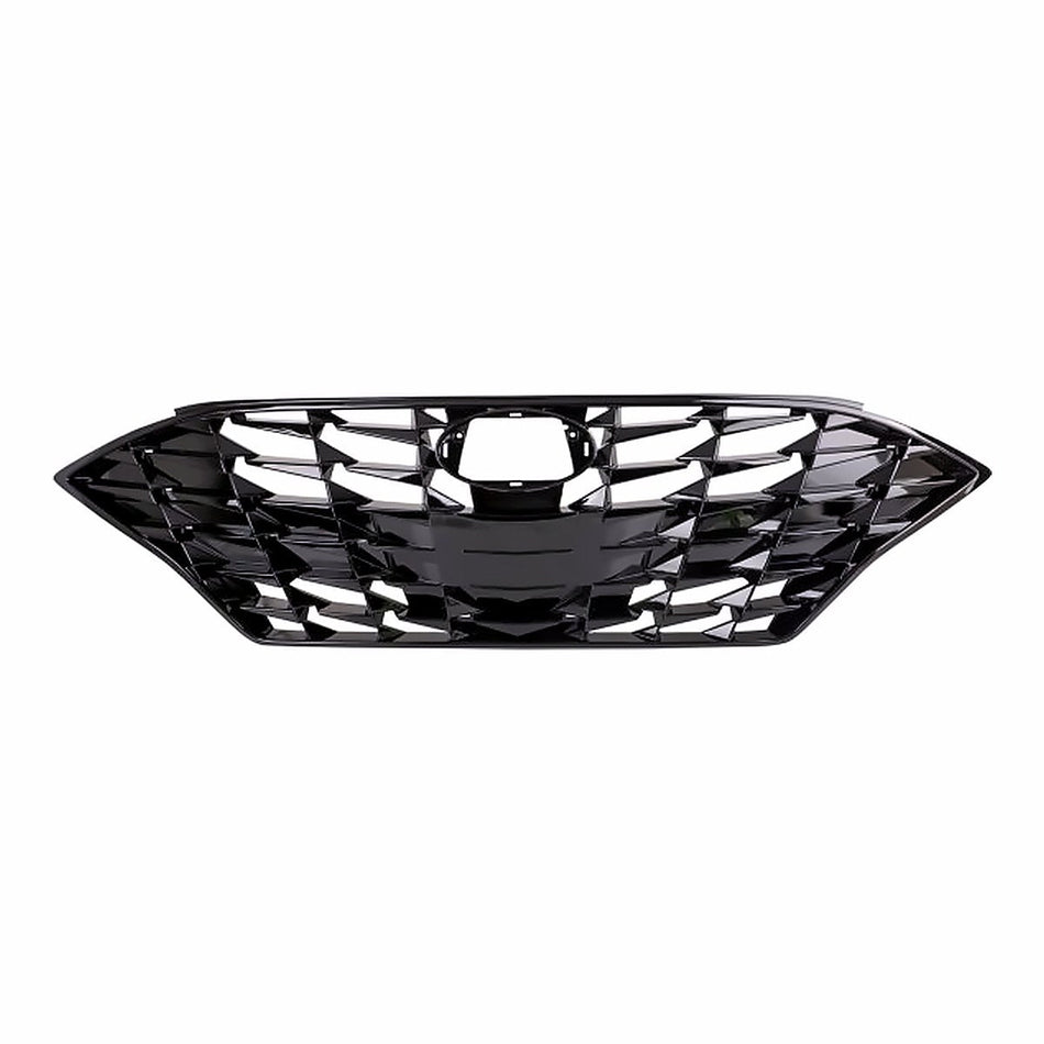 2020-2023 Hyundai Sonata Grille Front Gloss Black Without Sensor/Camera Fits Sel/Sel Plus/Sprt Models – Front View (HY1200230)