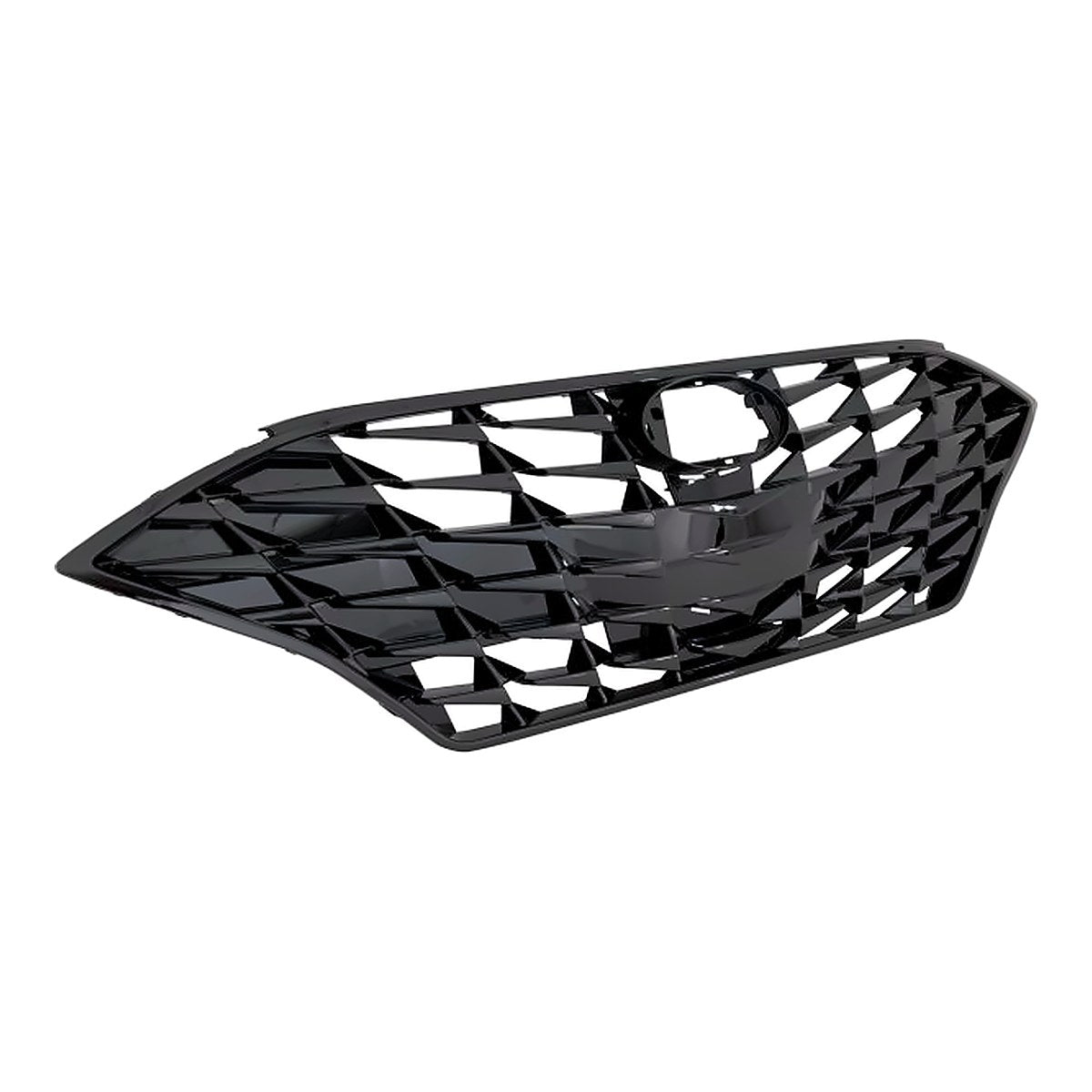 2020-2023 Hyundai Sonata Grille Front Gloss Black Without Sensor/Camera Fits Sel/Sel Plus/Sprt Models – Side View (HY1200230)
