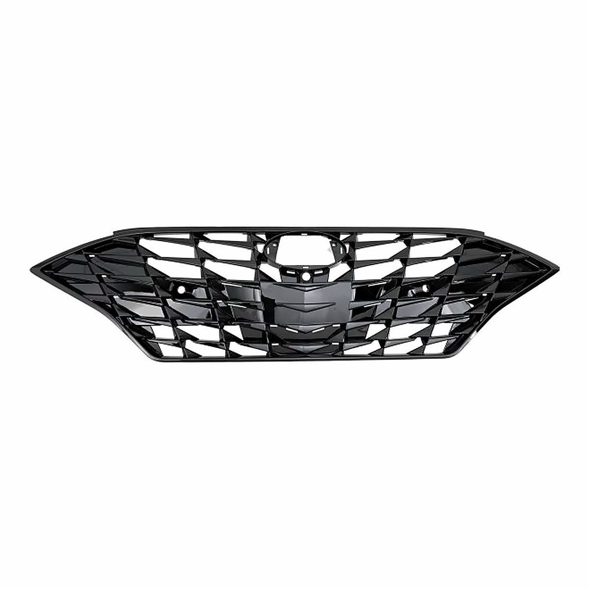 2020-2023 Hyundai Sonata Grille Front Gloss Black With Two Sensors/Camera Fits Ltd/Ultimate (Canada) Models – Front View (HY1200231)