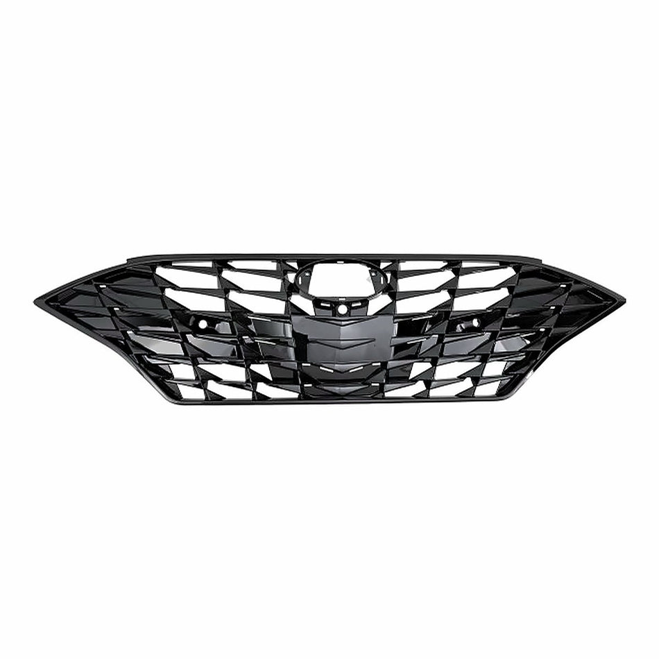 2020-2023 Hyundai Sonata Grille Front Gloss Black With Two Sensors/Camera Fits Ltd/Ultimate (Canada) Models – Front View (HY1200231)