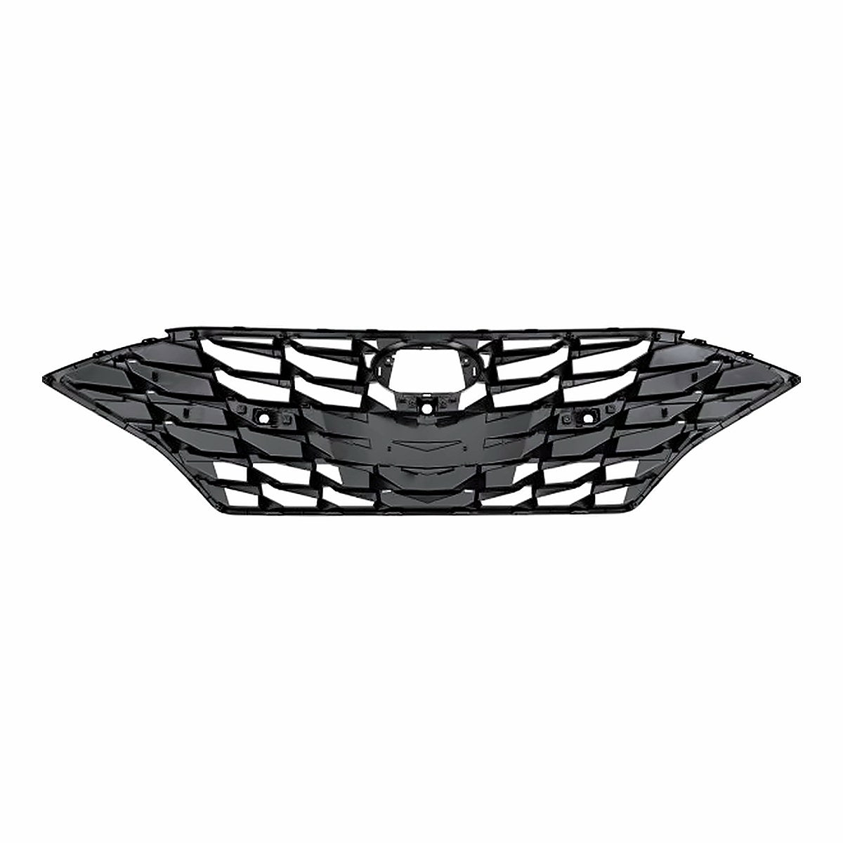 2020-2023 Hyundai Sonata Grille Front Gloss Black With Two Sensors/Camera Fits Ltd/Ultimate (Canada) Models – Back View (HY1200231)