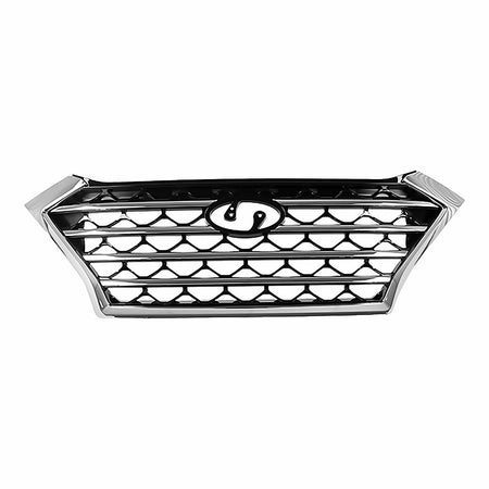 2019-2021 Hyundai Tucson Grille Front Ptd Black Chrome Molding Without Camera – Front View (HY1200233)