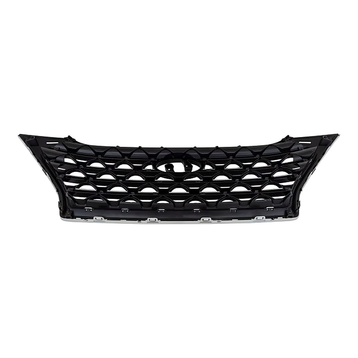 2019-2021 Hyundai Tucson Grille Front Ptd Black Chrome Molding Without Camera – Back View (HY1200233)