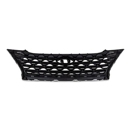 2019-2021 Hyundai Tucson Grille Front Ptd Black Chrome Molding Without Camera – Back View (HY1200233)