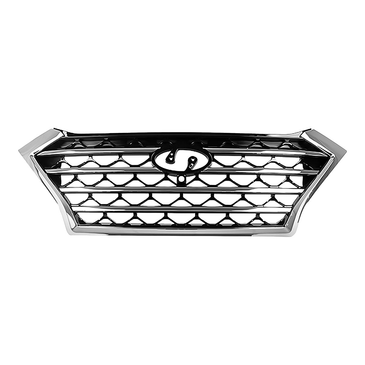 2019-2021 Hyundai Tucson Grille Front Ptd Black Chrome Molding With Camera – Front View (HY1200234)
