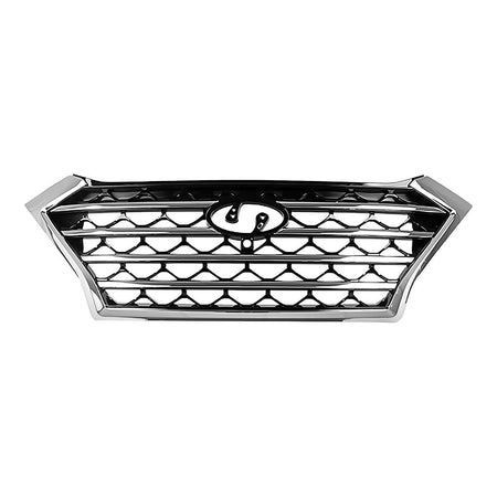 2019-2021 Hyundai Tucson Grille Front Ptd Black Chrome Molding With Camera – Front View (HY1200234)