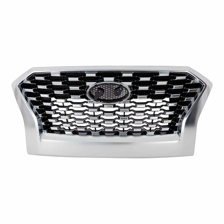2020-2022 Hyundai Palisade Grille Front Satin Chrome Frontame Without Sensor Sel/ Prefereared – Front View (HY1200240)