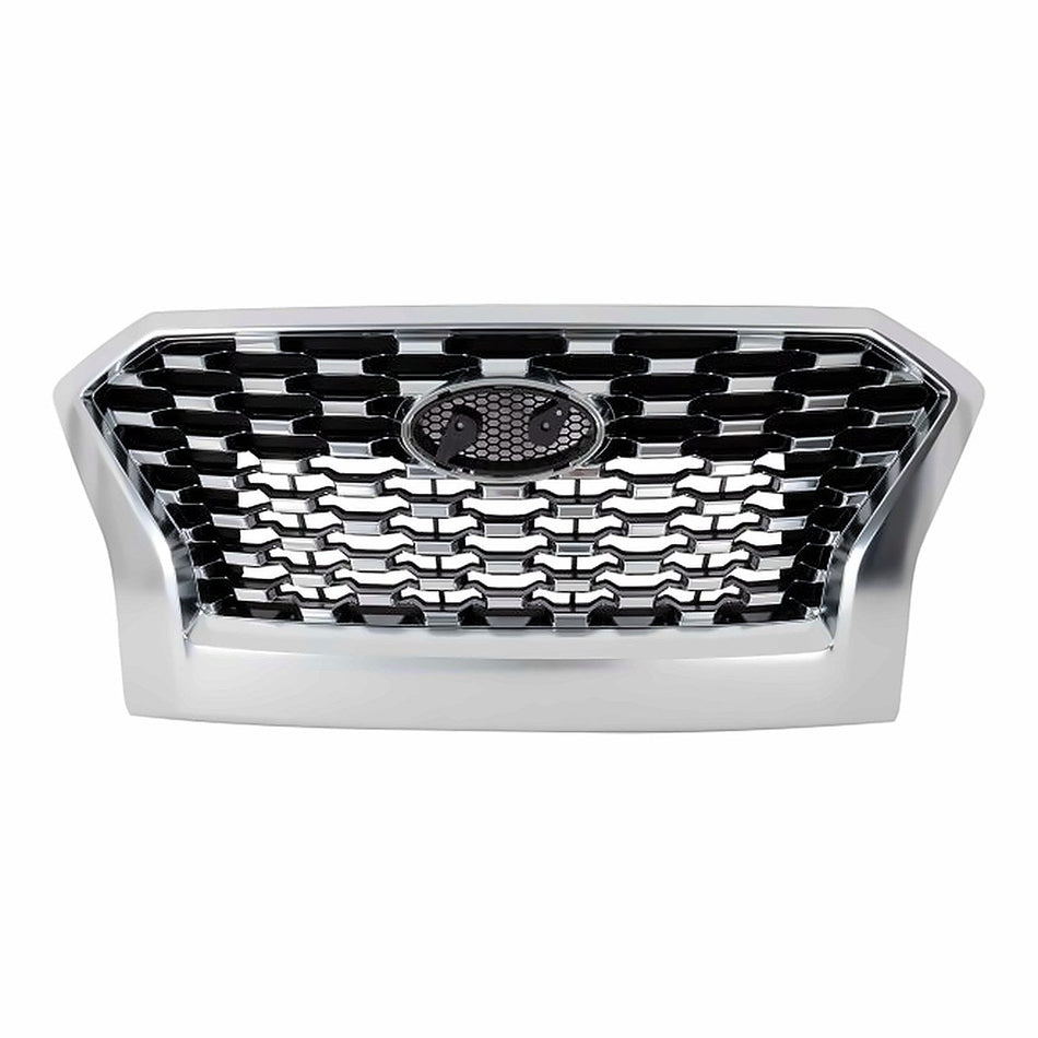2020-2022 Hyundai Palisade Grille Front Satin Chrome Frontame Without Sensor Sel/ Prefereared – Front View (HY1200240)