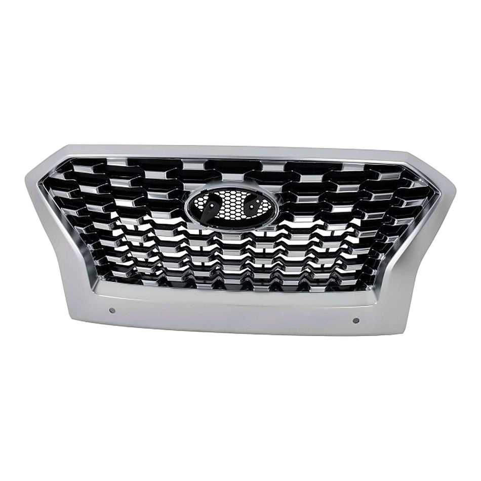 2020-2022 Hyundai Palisade Grille Front Satin Chrome Frontame With Honeycomb /Sensor Sel/Ltd Models – Front View (HY1200241)