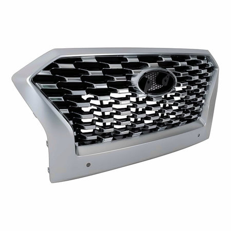 2020-2022 Hyundai Palisade Grille Front Satin Chrome Frontame With Honeycomb /Sensor Sel/Ltd Models – Side View (HY1200241)