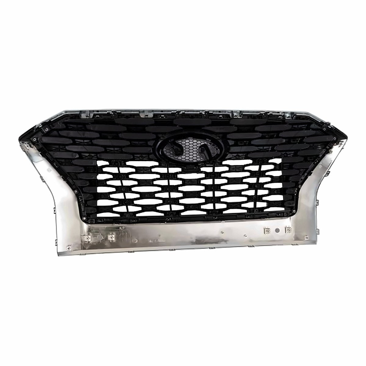 2020-2022 Hyundai Palisade Grille Front Satin Chrome Frontame With Honeycomb /Sensor Sel/Ltd Models – Back View (HY1200241)
