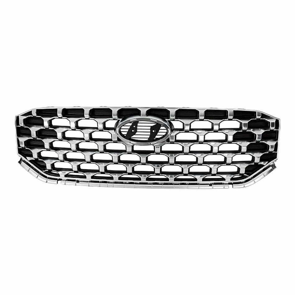 2021-2023 Hyundai Santa_Fe Grille Front Ptd Satin Nickel Without Camera Sel Model Exclude Hyb/ Xrt – Front View (HY1200243)