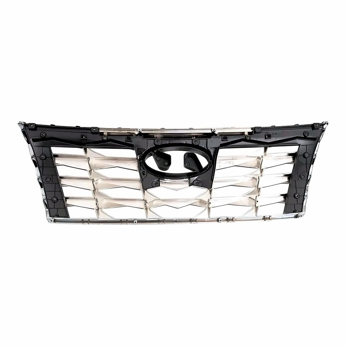 2022-2024 Hyundai Tucson Grille Front Smoked Chrome Without Camera Exclude N-Line – Back View (HY1200249)