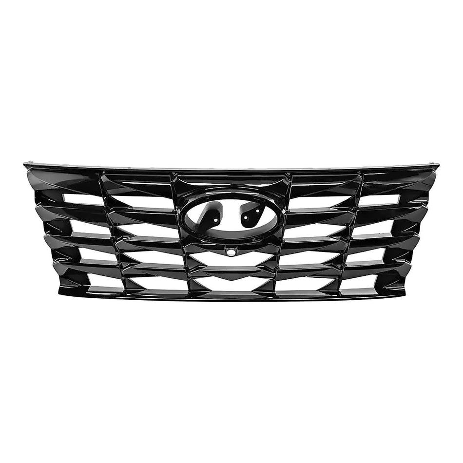 2022-2024 Hyundai Tucson Grille Front Smoked Chrome With Camera Without Emblem Exclude N-Line – Front View (HY1200250)