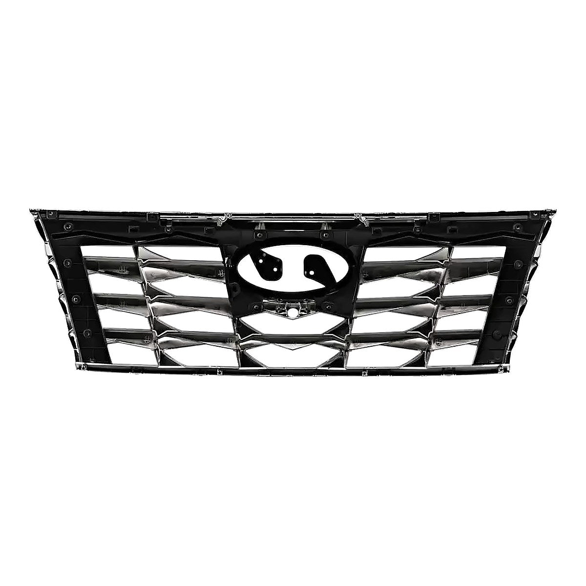 2022-2024 Hyundai Tucson Grille Front Smoked Chrome With Camera Without Emblem Exclude N-Line – Back View (HY1200250)