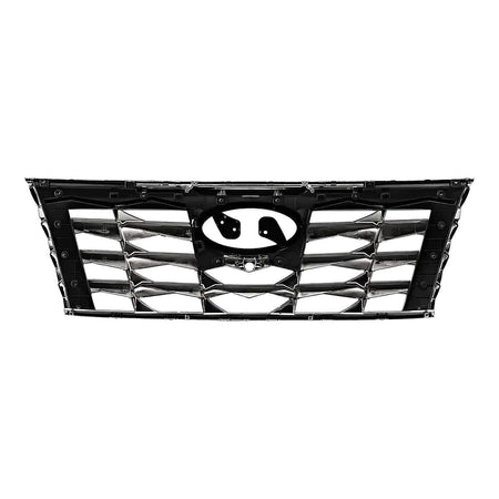 2022-2024 Hyundai Tucson Grille Front Smoked Chrome With Camera Without Emblem Exclude N-Line – Back View (HY1200250)