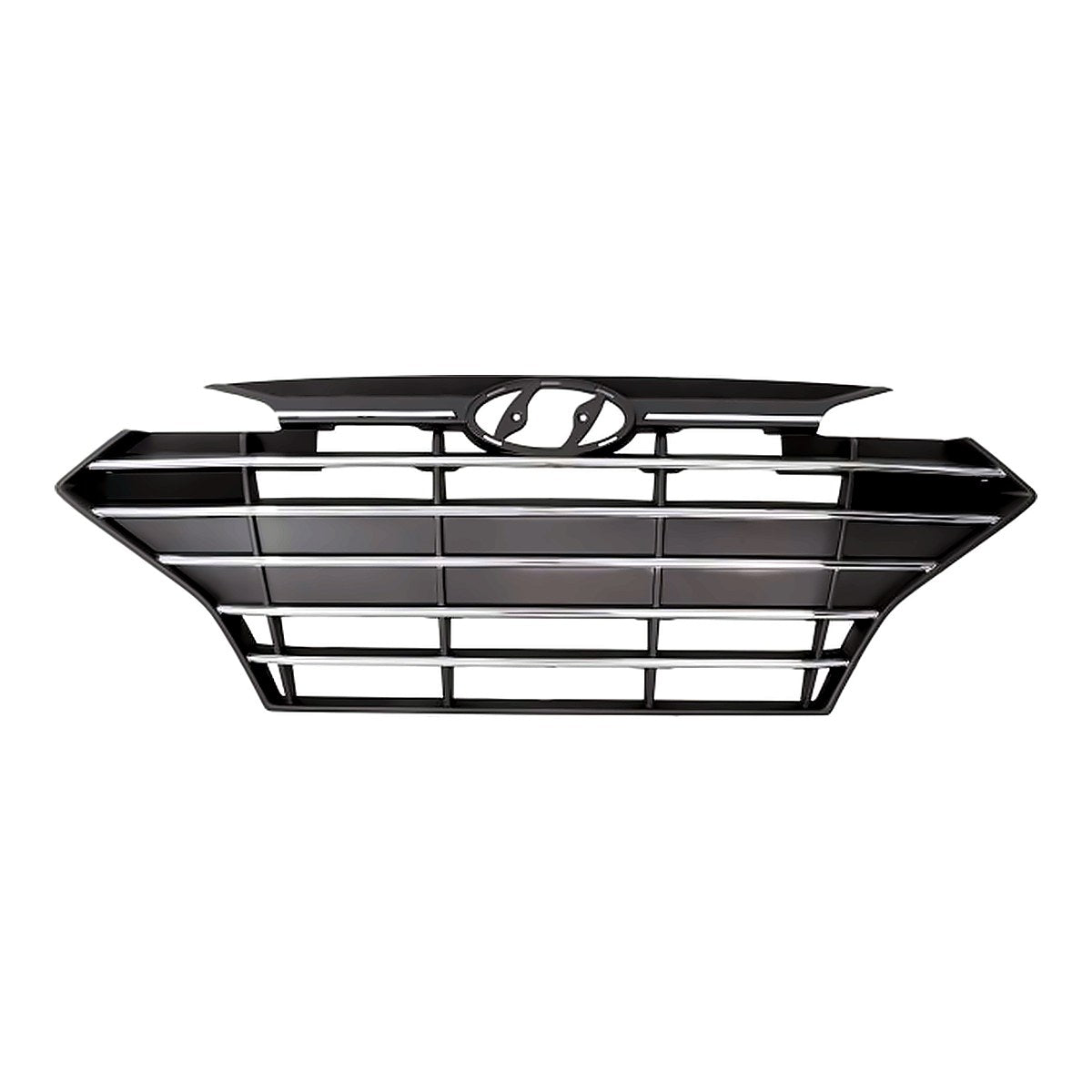 2019-2020 Hyundai Elantra_Sedan Grille Front Black With 6 Chrome Bars Without Adaptive Cruise Exclude Sprt – Front View (HY1200253)
