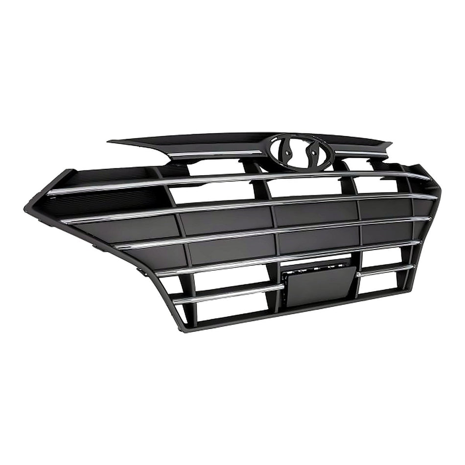 2019-2020 Hyundai Elantra_Sedan Grille Front Black With 6 Chrome Bars With Adaptive Cruise Exclude Sprt – Side View (HY1200254)