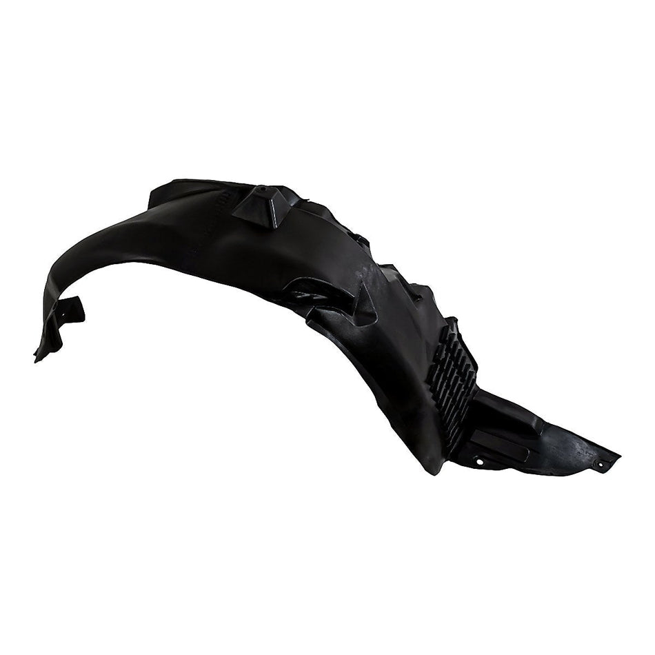 2006-2011 Hyundai Accent Sedan Fender Liner Front Passenger Side - side angle, Part HY1251113