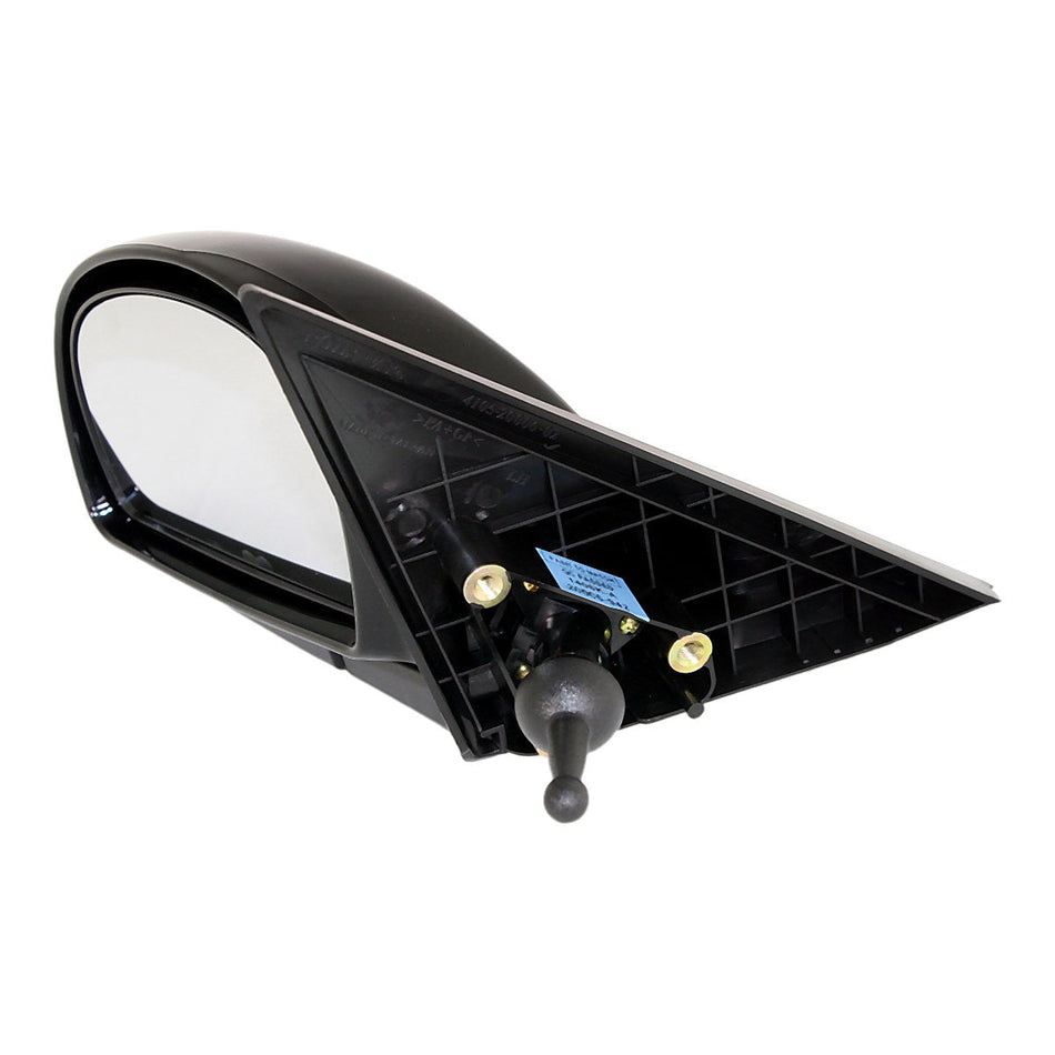 2002-2006 Hyundai Accent Sedan Door Mirror Driver Side - side angle, Part HY1320140