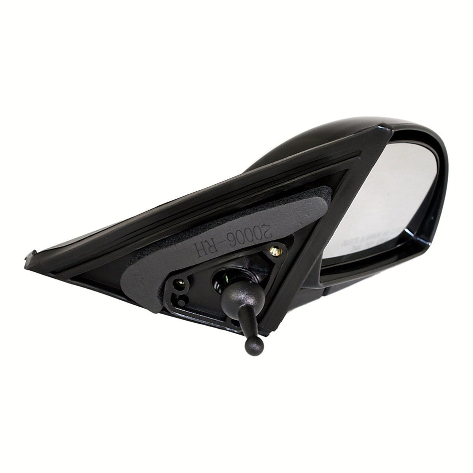 2002-2006 Hyundai Accent Sedan Door Mirror Passenger Side - side angle, Part HY1321140