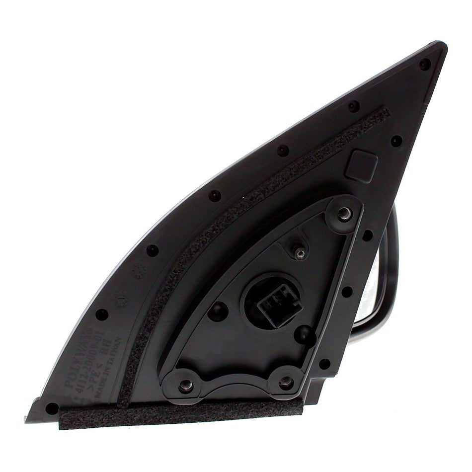 2006-2009 Hyundai Accent Sedan Door Mirror Passenger Side - side angle, Part HY1321158