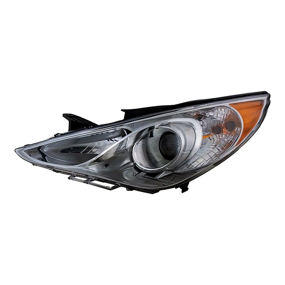 2011-2014 Hyundai Sonata Headlight Driver Side Chrome Bezel (Se/Ltd) – Side View (HY2502157)