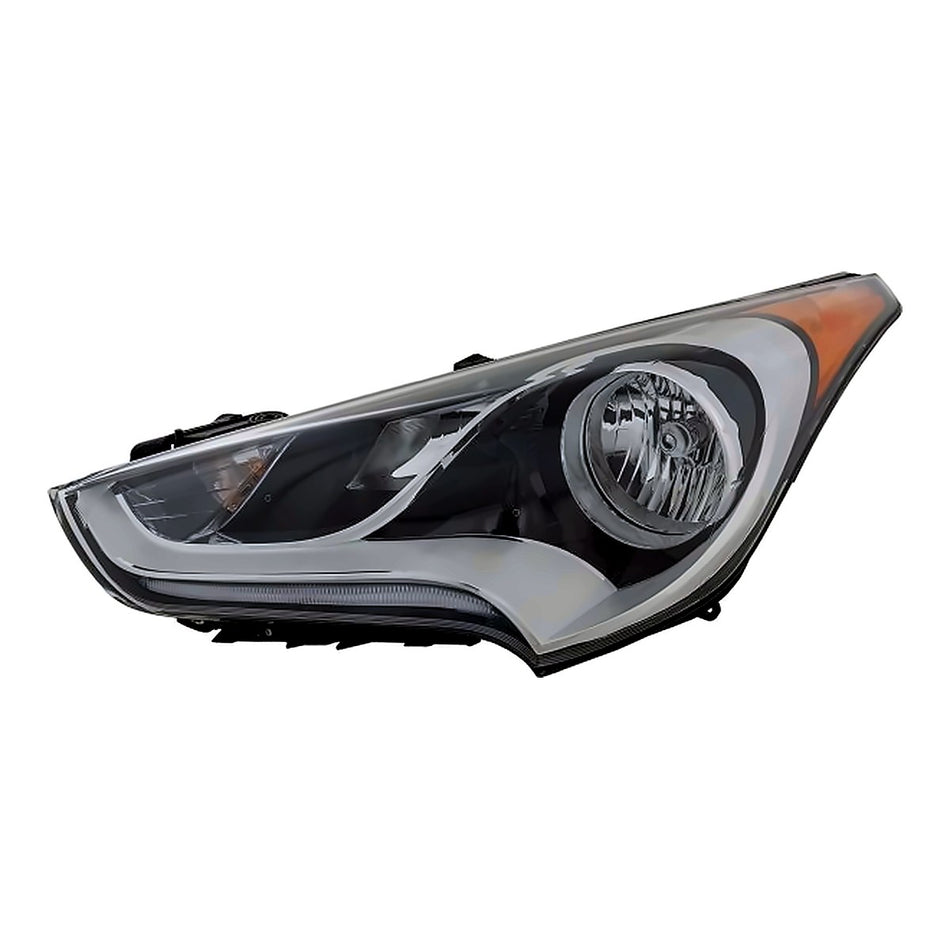 2012-2017 Hyundai Veloster Headlight Driver Side Non-Projection For Non-Turbo Model – Front View (HY2502168)