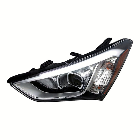 2013-2016 Hyundai Santa_Fe_Sport Headlight Driver Side Halogen Sports Black Bezel – Front View (HY2502169)
