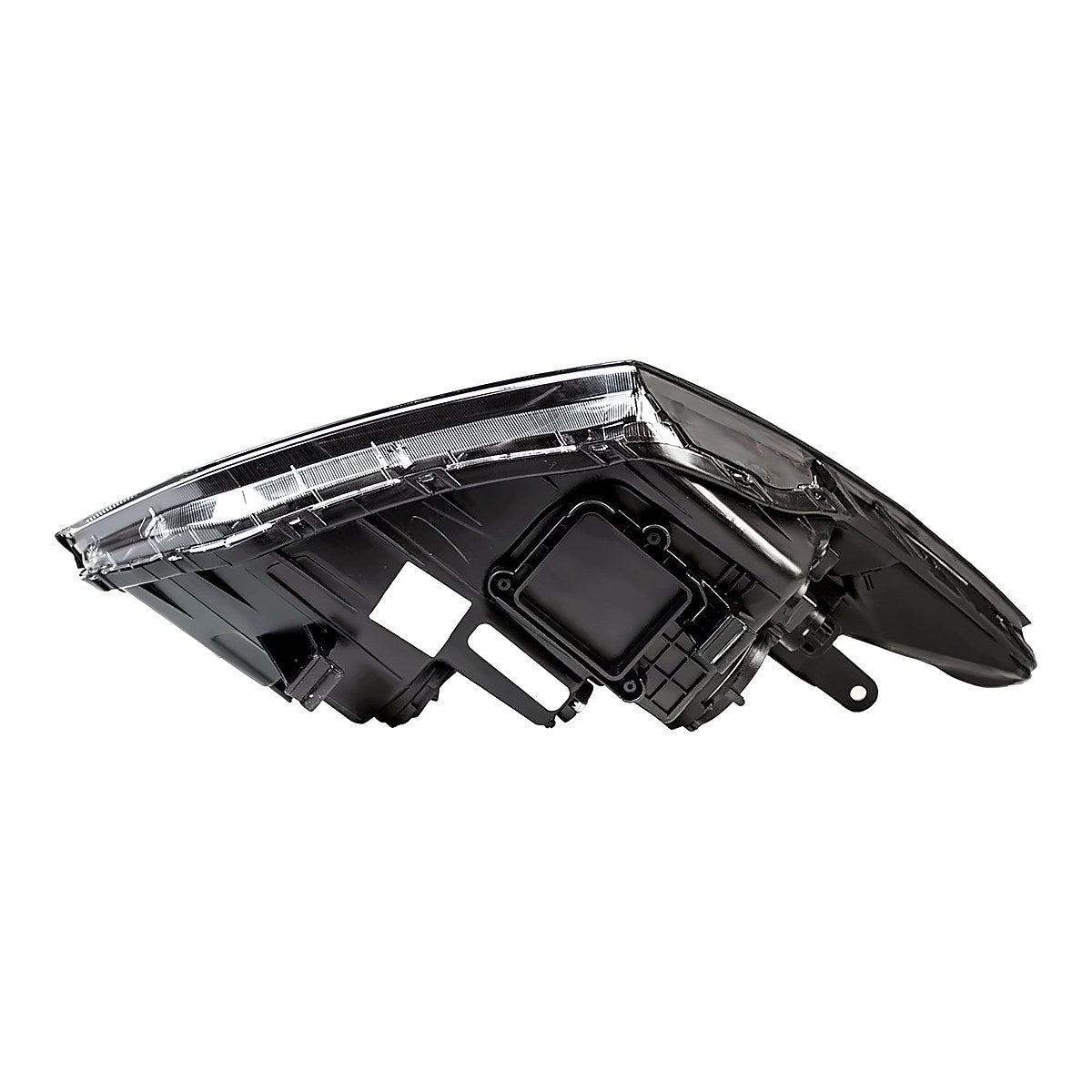 2013-2016 Hyundai Santa_Fe_Sport Headlight Driver Side Halogen Sports Black Bezel – Detail View (HY2502169)
