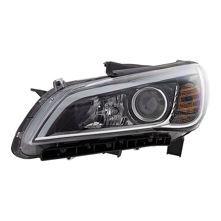 2015-2017 Hyundai Sonata Headlight Driver Side Halogen With Black Bezel/Chrome Trim/Sonata 15-17/Sport/Limited16-17 – Side View (HY2502183)
