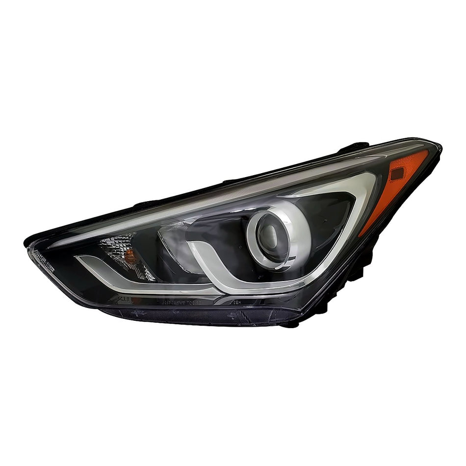 2017-2018 Hyundai Santa_Fe_Sport Headlight Driver Side Halogen Sport Model Projector Type With Led Accent – Front View (HY2502205)