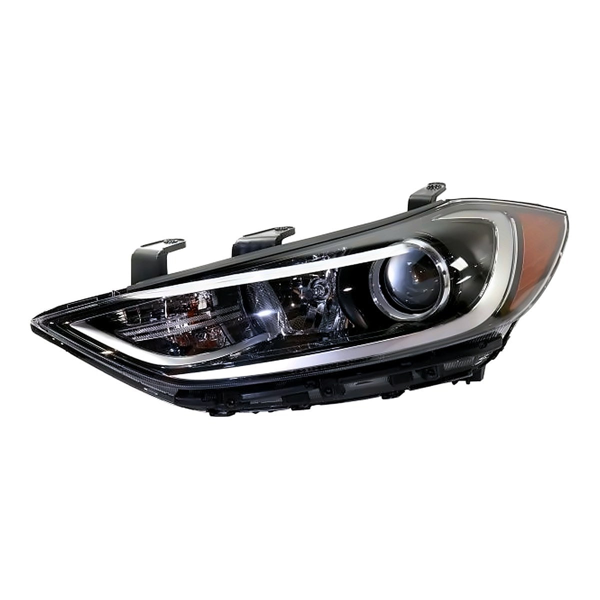2017-2018 Hyundai Elantra_Sedan Headlight Driver Side Halogen Use With Drl In Bumper Usa Built – Front View (HY2502210)