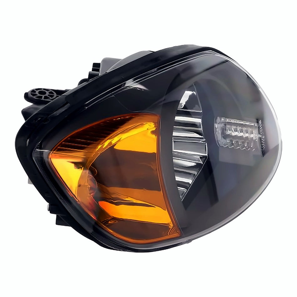 2003-2005 Hyundai Accent Sedan Headlight Passenger Side - side angle, Part HY2503128