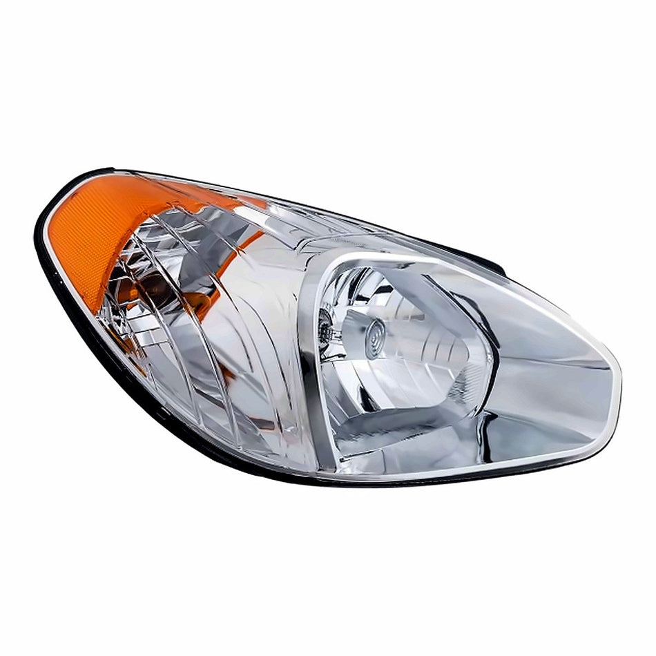 2007-2011 Hyundai Accent Sedan Headlight Passenger Side - side angle, Part HY2503144