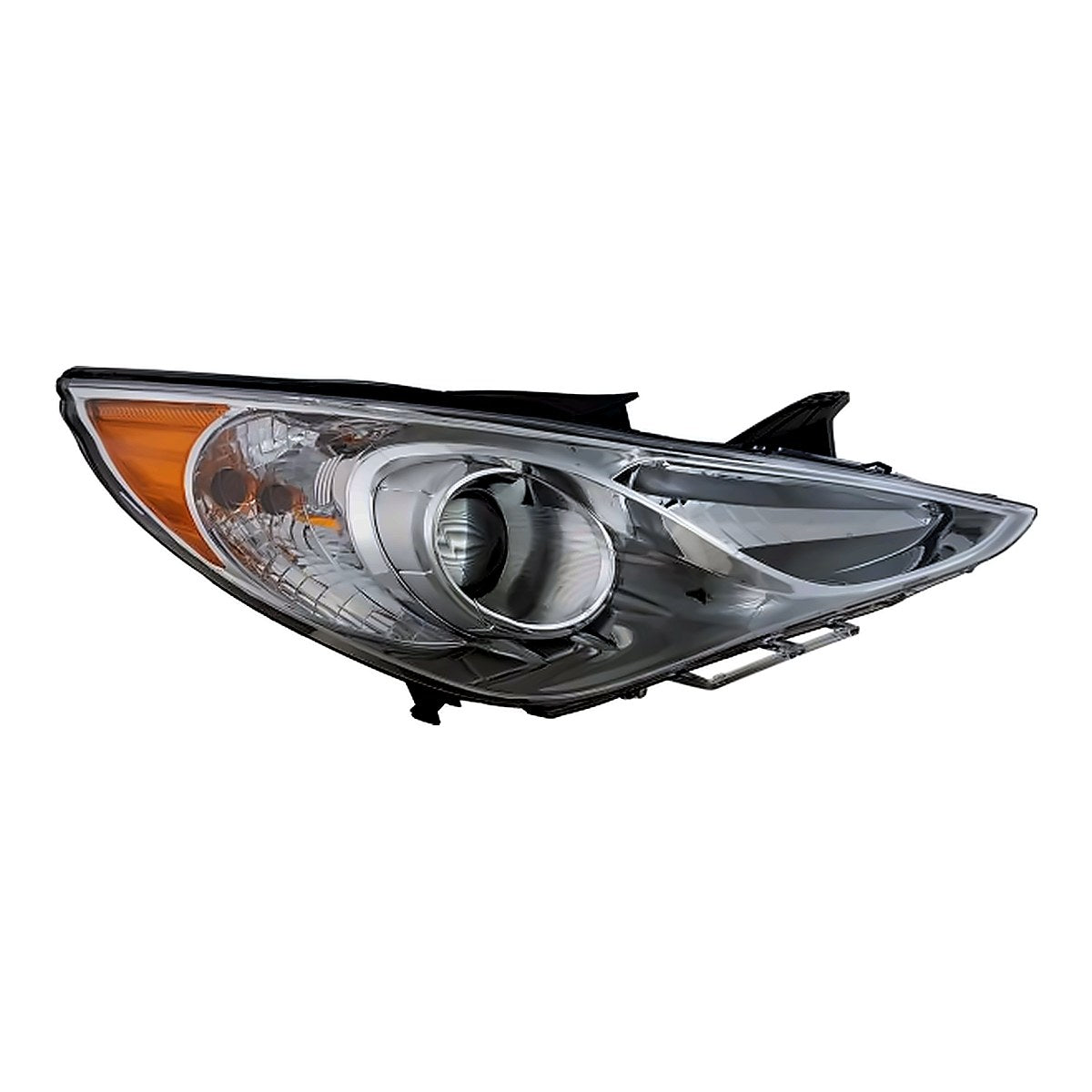 2011-2014 Hyundai Sonata Headlight Passenger Side Chrome Bezel (Se/Ltd) – Angle View (HY2503157)