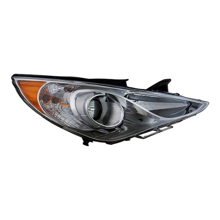 2011-2014 Hyundai Sonata Headlight Passenger Side Chrome Bezel (Se/Ltd) – Angle View (HY2503157)