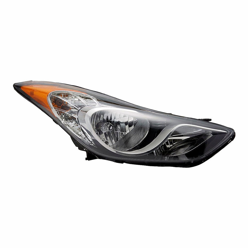 2011-2013 Hyundai Elantra Sedan Headlight Passenger Side - side angle, Part HY2503161