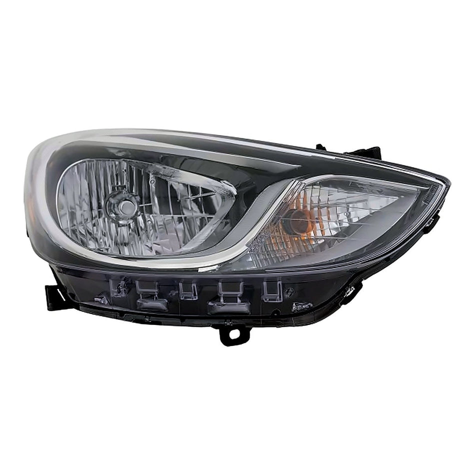 2012-2014 Hyundai Accent Sedan Headlight Passenger Side - side angle, Part HY2503163