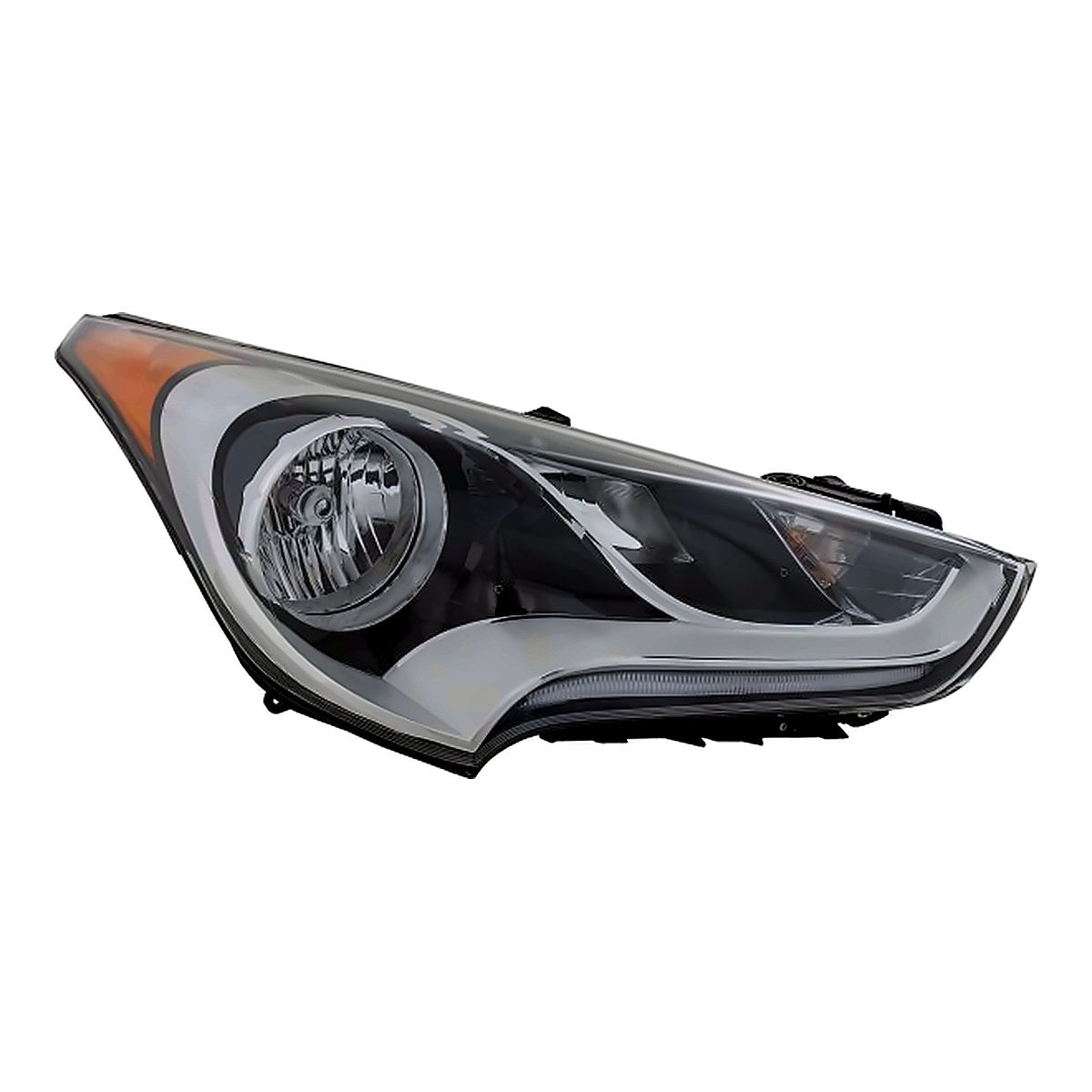 2012-2017 Hyundai Veloster Headlight Passenger Side Non-Projection For Non-Turbo Model – Front View (HY2503168)