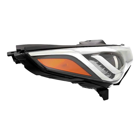 2015-2017 Hyundai Sonata Headlight Passenger Side Halogen With Black Bezel/Chrome Trim All Models 15-17/Ltd/Sport 16-17 – Angle View (HY2503183)