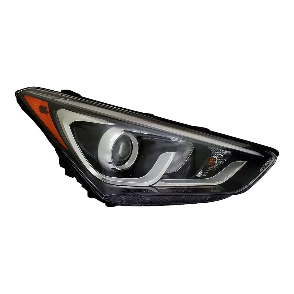2013-2018 Hyundai Santa_Fe_Sport Headlight Passenger Side Halogen Sport Model Projector Type With Led Accent – Front View (HY2503205)