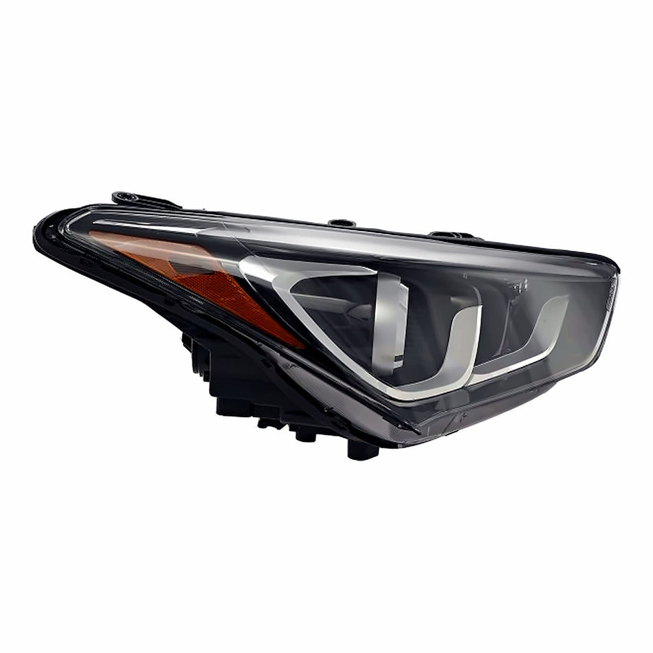 2013-2018 Hyundai Santa_Fe_Sport Headlight Passenger Side Halogen Sport Model Projector Type With Led Accent – Side View (HY2503205)