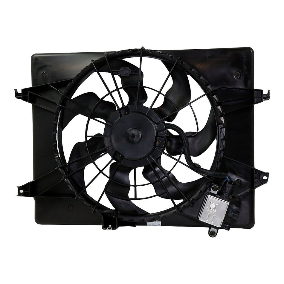2013-2015 Hyundai Sonata Hybrid Cooling Fan - side angle, Part HY3115149