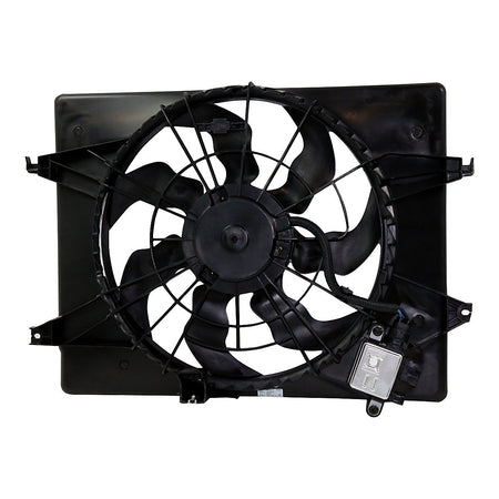 2014-2016 KIA Optima Hybrid Cooling Fan - side angle, Part HY3115149