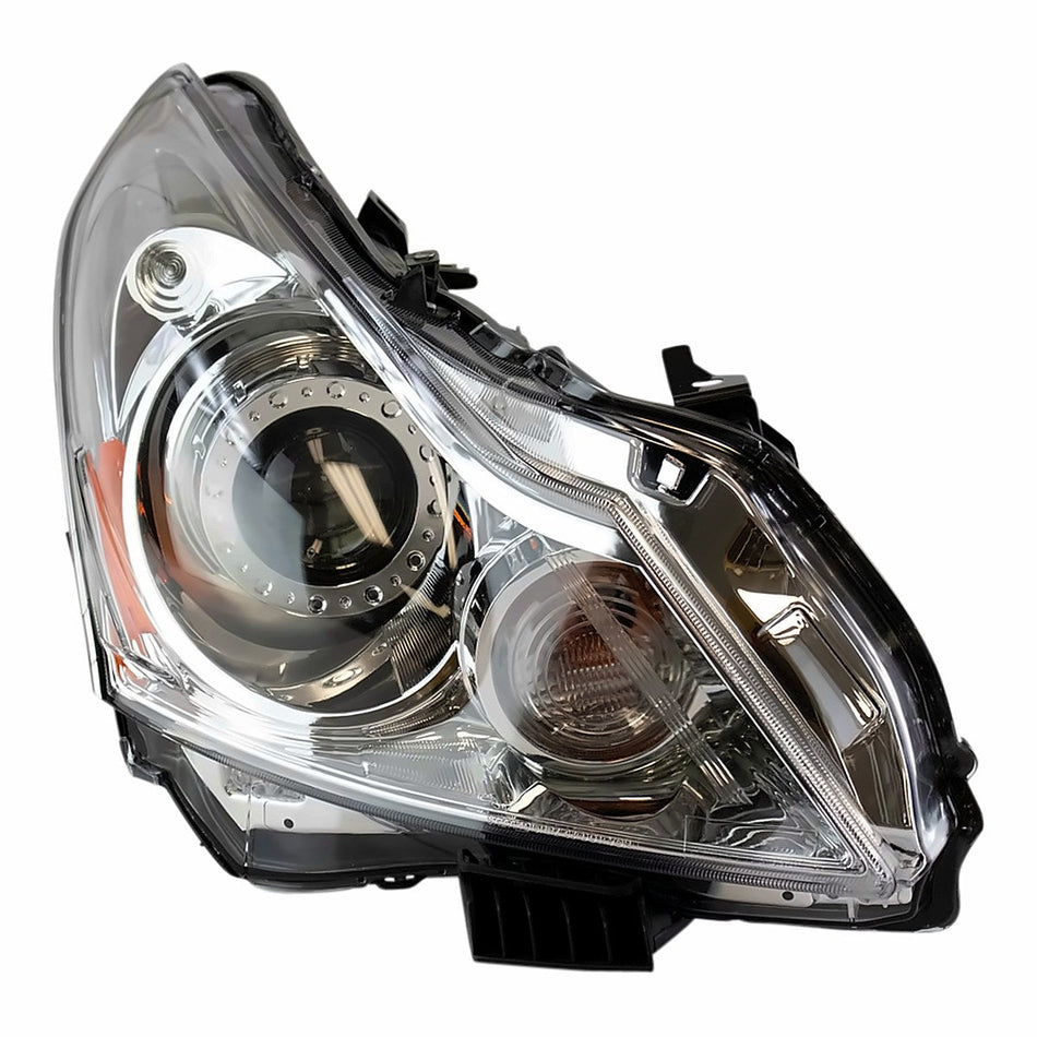 2011-2012 Infiniti G25 Headlight Passenger Side - side angle, Part IN2503140