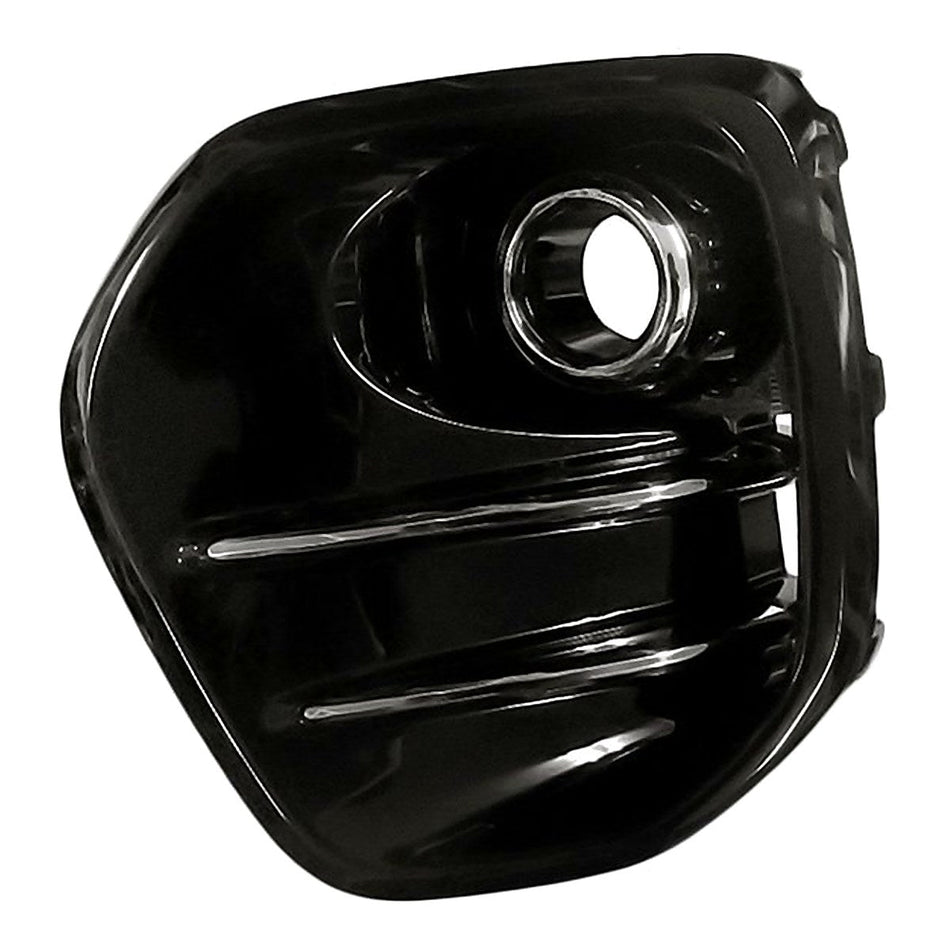 2017-2019 Kia Sportage Fog Light Bezel Front Driver Side Ptd Black With Chrome Moulding Without Led Fogs Fwd – Front View (KI1038127)