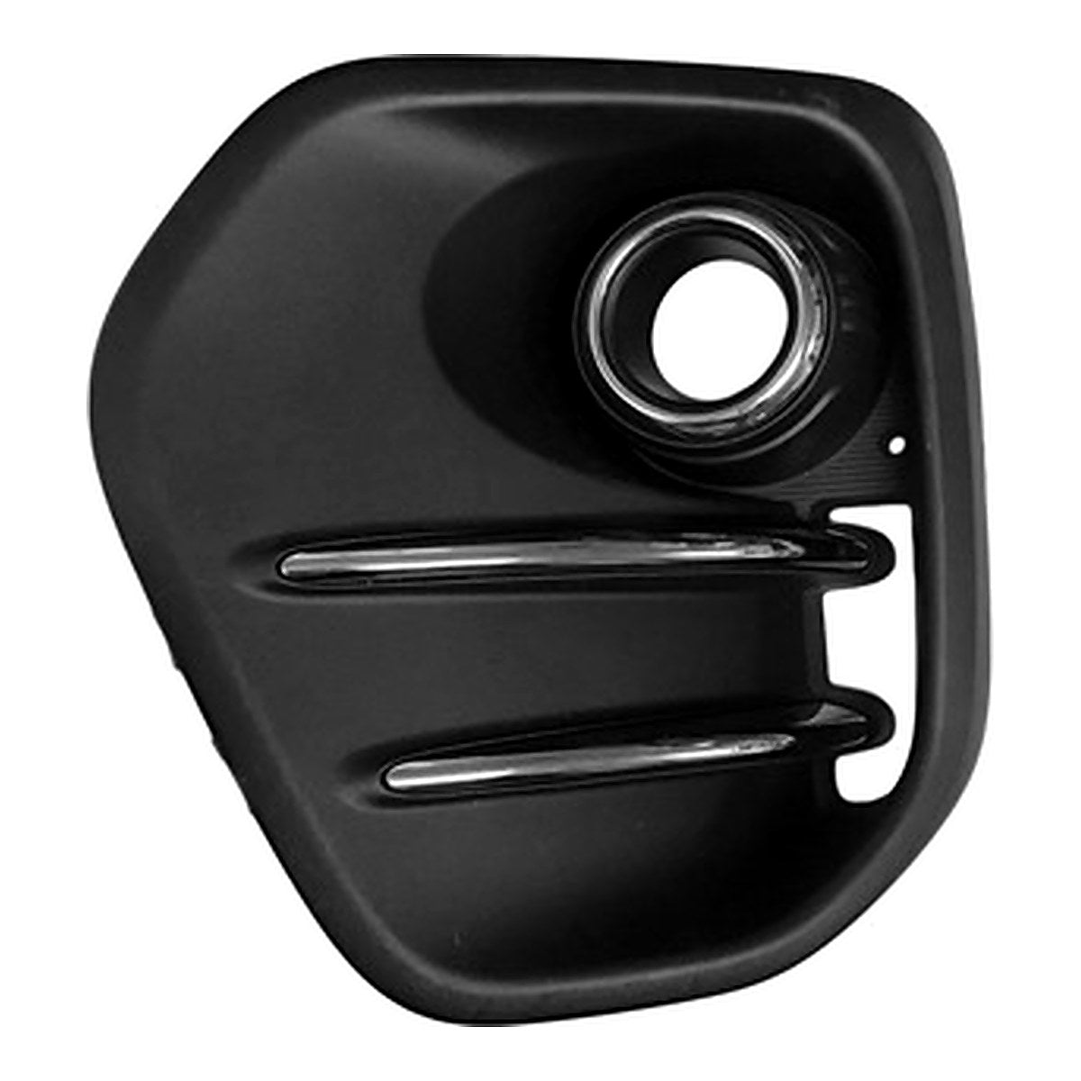 2017-2019 Kia Sportage Fog Light Bezel Front Driver Side Textured Black With Chrome Moulding Without Led Fog Fwd – Front View (KI1038137)
