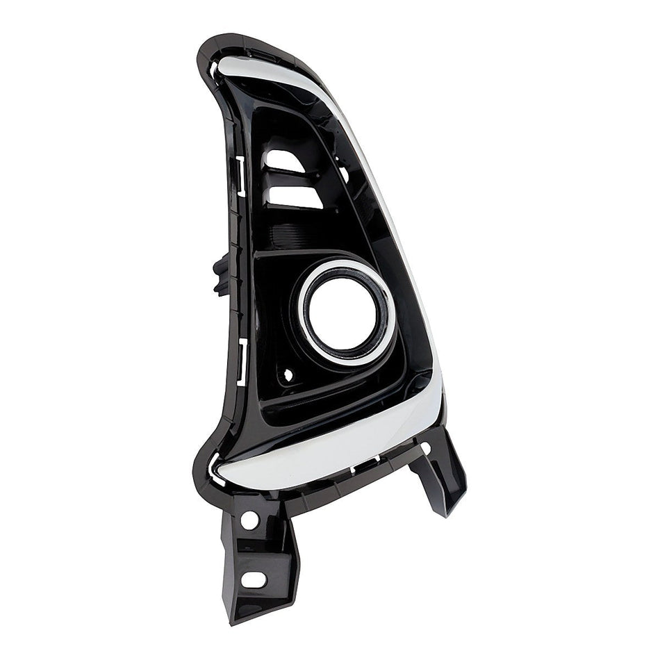 2019-2020 Kia Sorento Fog Light Bezel Front Passenger Side Dark Gray With Chrome Molding Use With Halogen Fogs Sx/Sx Ltd/Ex Models – Side View (KI1039149)